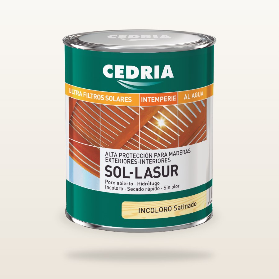 Lasur incoloro Sol Lasur satinado · Cedria