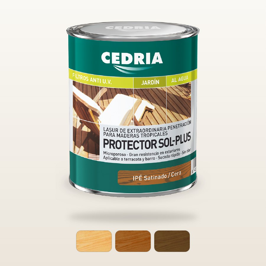 Protector Sol Plus para maderas tropicales · Cedria